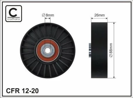 88,3x8x26 Ролик паска приводного Volvo/Renault CAFFARO 1220