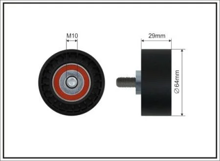 Ролік натяжний (64хM10х29) CAFFARO 1308