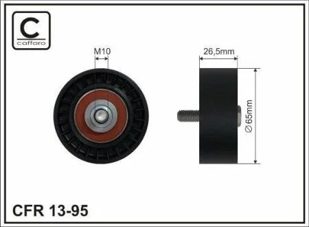 65x10x26,5 Ролик паска приводного Peugeot/Citroen 1.1/1.4/1.6 97- CAFFARO 1395