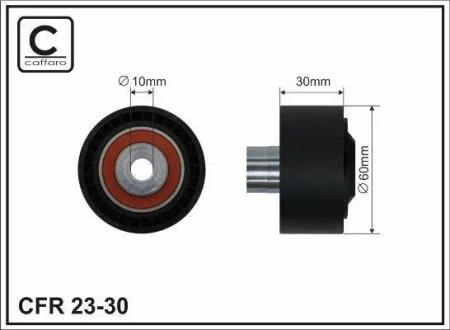 60x10x30 Ролик паска приводного PSA/Ford 1.4 HDi/TDCi 1.6HDi 01- CAFFARO 2330