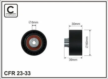 60x8x30 Ролик паска приводного Peugeot 206/307 1.6 (TU5JP4) 00- CAFFARO 2333