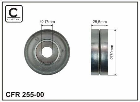 70x17x26 Ролик паска приводного Bmw 730D E38/E46/E39 CAFFARO 25500