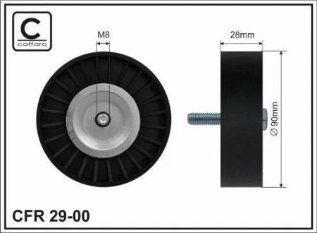 90x8x28 Ролик паска приводного Mercedes-Benz M271 1.8 02- CAFFARO 2900