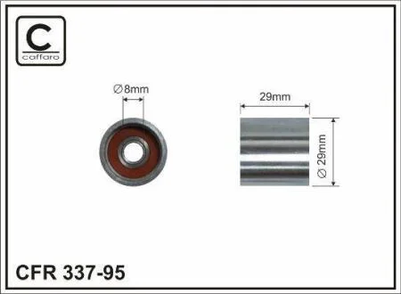 29x8x29 Ролик паска приводного Skoda/VW Golf V/Caddy II CAFFARO 33795
