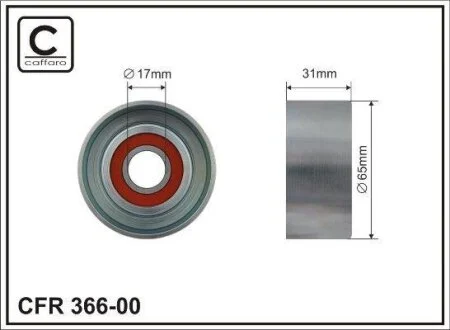 65x17x29,5 metal Ролик паска приводного Hyundai Sonata V(NF) 2.4 05- CAFFARO 36600