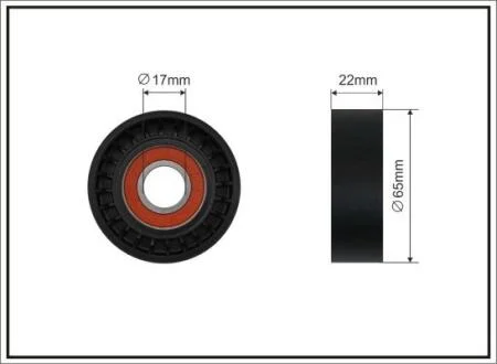 Натяжний ролик, поліклиновий ремінь CAFFARO 38200