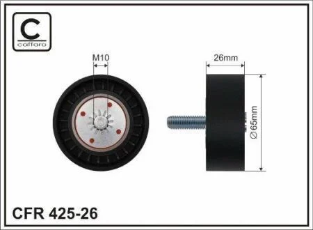 65x10x26 Ролик паска приводного Chevrolet Captiva 2000CDTi 16V2006/10 CAFFARO 42526