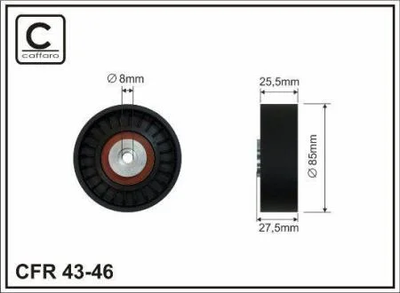 85x8x26 Ролик паска приводного VAG CAFFARO 4346