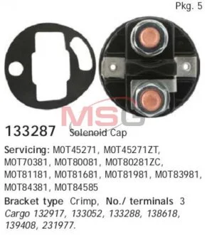 Кришка втягуючого реле HC-CARGO 133287