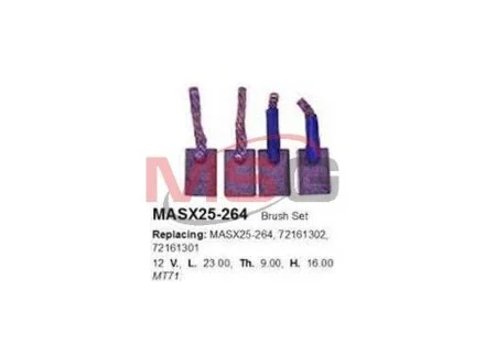 Щітка стартера HC-CARGO MASX25264