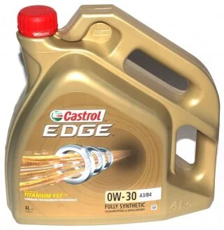 4л EDGE Titanium 0W-30 A3/B4 олива синт. ACEA A3/B3, A3/B4, API SL/CF, BMW Longlife-01, MB-Approval 229.3/229.5, VW502 00/505 00 CASTROL EDG03344X4