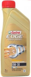1л EDGE Turbo Diesel 0W-30 олива синтетична. SN ACEA C3 Dexos 2 MB 229.31/229.51, Renault RN 0700/RN 0710 CASTROL EDGTD03-12X1