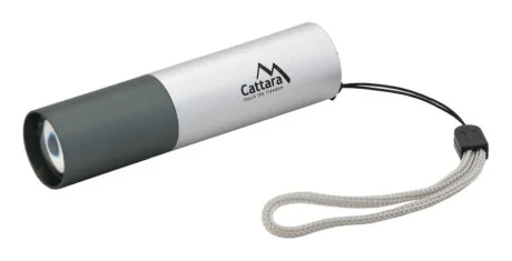 LED фонарик 120лм ZOOM аккум. серебнянный CATTARA DO 13164