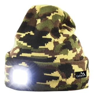 Шапка с LED фонариком и USB-зарядкой ARMY CATTARA DO 14020