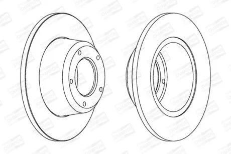 LANDROVER диск гальмівний передн. Defender,Discovery,Range Rover 86- CHAMPION 561352CH