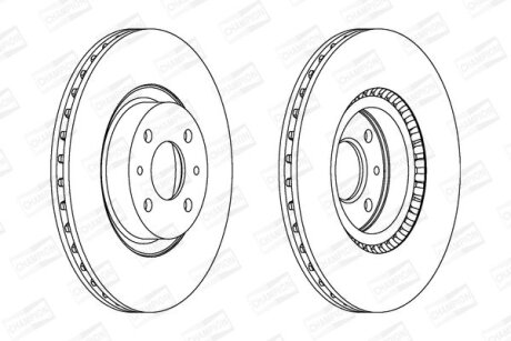FIAT диск гальмівний передн.Doblo,Bravo, Marea,Alfa Romeo 155,Lancia 96-01 CHAMPION 561387CH