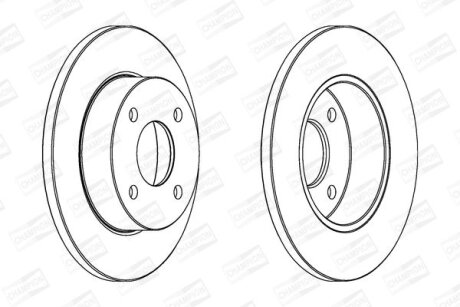 КОМПЛ.2 ШТ/ Гальмівний диск перед. Nissan Micra 92- CHAMPION 561663CH