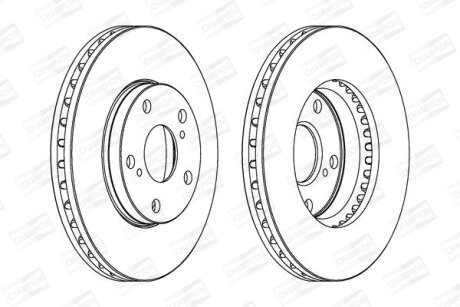 КОМПЛ.2 ШТ/ Гальмівний диск перед. Camry 04- (296х28) CHAMPION 561676CH