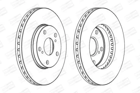 КОМПЛ.2 ШТ/ Гальмівний диск перед. Camry 04- (296х28) CHAMPION 561676CH