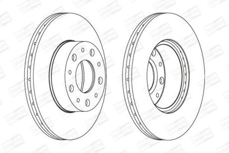 FIAT диск гальмівний передн.Ducato,Citroen Jumper,Peugeot 94- CHAMPION 561984CH
