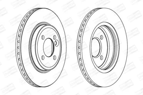КОМПЛ.2 ШТ/ Гальмівний диск пер. MINI Cooper/One 01- (276*22) CHAMPION 562139CH