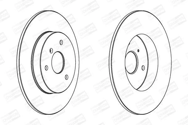 КОМПЛ.2 ШТ/ Гальмівний диск перед. Smart Fortwo -07, City-Coupe -04, Roadster -05 (280х38) CHAMPION 562155CH (фото 1)