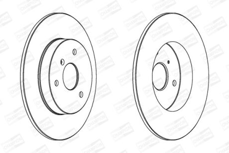 КОМПЛ.2 ШТ/ Гальмівний диск перед. Smart Fortwo -07, City-Coupe -04, Roadster -05 (280х38) CHAMPION 562155CH