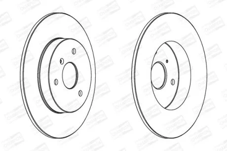 КОМПЛ.2 ШТ/ Гальмівний диск перед. Smart Fortwo -07, City-Coupe -04, Roadster -05 (280х38) CHAMPION 562155CH