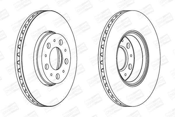 КОМПЛ.2 ШТ/ Гальмівний диск перед. Volvo S60, S80, V70, XC70 98- (286x26) CHAMPION 562244CH (фото 1)