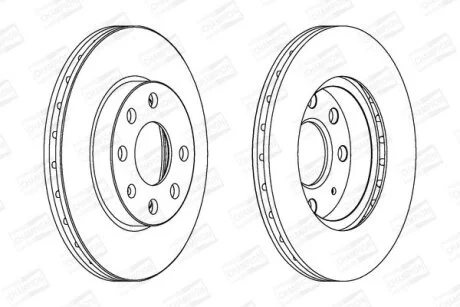 КОМПЛ.2 ШТ/ пер. Opel Corsa C (X01) 00- (240*20) CHAMPION 562290CH