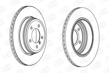 КОМПЛ.2 ШТ/ Гальмівний диск зад. BMW E60/E61/E63/E64 03- (320*20) CHAMPION 562319CH