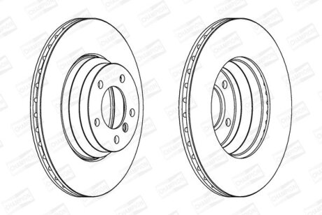 BMW диск гальмівний передн.1 E81/87,3 E90,X1 E84 04- CHAMPION 562395CH-1