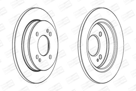 КОМПЛ.2 ШТ/ Гальмівний диск зад. i10/Picanto 04- CHAMPION 562429CH