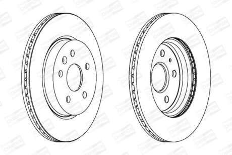 КОМПЛ.2 ШТ/ Гальмівний диск зад. Opel Insignia 08- 17"-18"(315x23) CHAMPION 562463CH