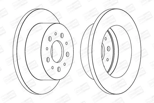 КОМПЛ.2 ШТ/ Гальмівний диск зад. Citroen Jumper/Fiat Ducato/Peugeot Boxer 06- (280*16, R15") CHAMPION 562526CH (фото 1)