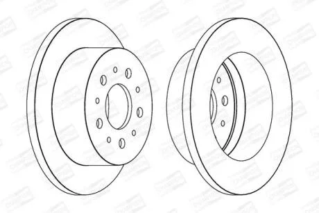 КОМПЛ.2 ШТ/ Гальмівний диск зад. Citroen Jumper/Fiat Ducato/Peugeot Boxer 06- (280*16, R15") CHAMPION 562526CH