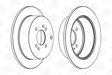 HYUNDAI диск гальмівний Accent 05-, Getz 02- CHAMPION 562551CH-1