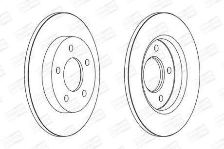 КОМПЛ.2 ШТ/ Гальмівний диск задн. Mazda 3 03- (265х11) CHAMPION 562560CH
