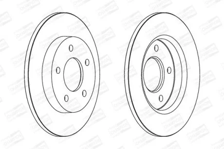 КОМПЛ.2 ШТ/ Гальмівний диск задн. Mazda 3 03- (265х11) CHAMPION 562560CH