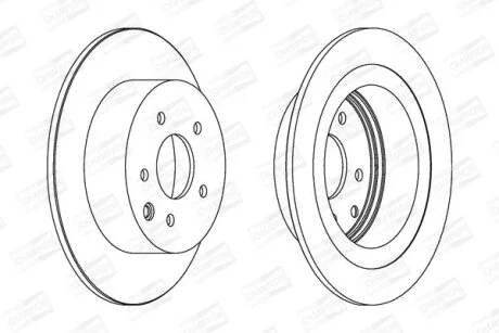 КОМПЛ.2 ШТ/ Гальмівний диск зад. Nissan Juke 10-/Qashqai 07- (292*9) CHAMPION 562576CH
