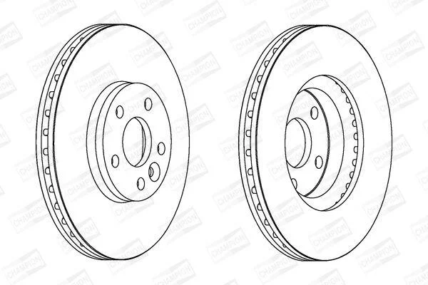КОМПЛ.2 ШТ/ Гальмівний диск пер. Mondeo IV (BA7),S-MAX,Galaxy 06-/S60, S80, XC70 10- (300x28) CHAMPION 562628CH (фото 1)