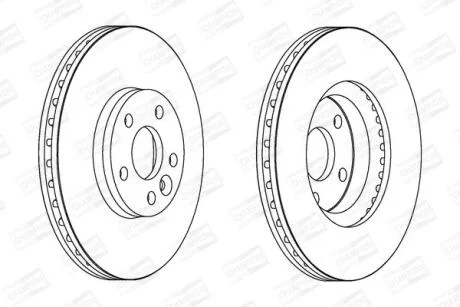 КОМПЛ.2 ШТ/ Гальмівний диск пер. Mondeo IV (BA7),S-MAX,Galaxy 06-/S60, S80, XC70 10- (300x28) CHAMPION 562628CH