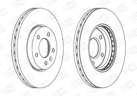КОМПЛ.2 ШТ/ Гальмівний диск пер. Astra J/Cruze/Volt/Zafira C 09- (300*26) CHAMPION 562631CH