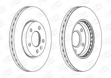 КОМПЛ.2 ШТ/ Гальмівний диск пер. Astra J/Cruze/Volt/Zafira C 09- (300*26) CHAMPION 562631CH