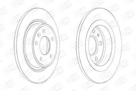 КОМПЛ.2 ШТ/ Гальмівний диск задн. Astra J/Cruze/Volt/Zafira C 09- (292*12) CHAMPION 562640CH