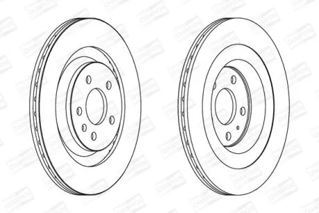 КОМПЛ.2 ШТ/ Гальмівний диск зад. Audi A4 B8/Q5 08- (330*22) CHAMPION 562645CH