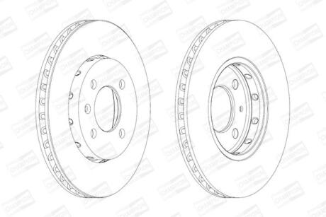 VW диск гальмівний передн.Up,Load,Skoda Citigo,Seat 11- CHAMPION 562727CH