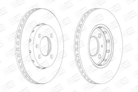 КОМПЛ.2 ШТ/ Гальмівний диск пер. VW UP! (256*22) CHAMPION 562727CH