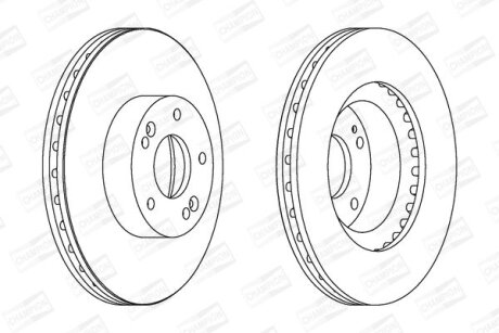 HYUNDAI диск гальмівний передн.Tucson,ix35,Kia CHAMPION 562755CH