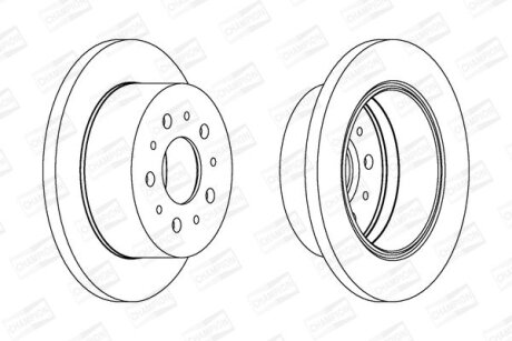 CITROEN диск гальмівний задн. Jumper Maxi,Fiat Ducato,Peugeot Boxer 06- (маточина d=79) CHAMPION 562757CH